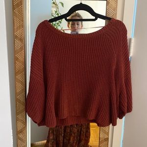 Free People Burgundy Sweater